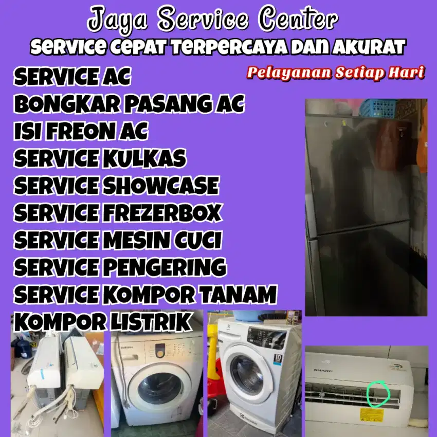 Service AC Bongkar Pasang AC Servis Mesin Cuci Kulkas Frezer Mulyorejo