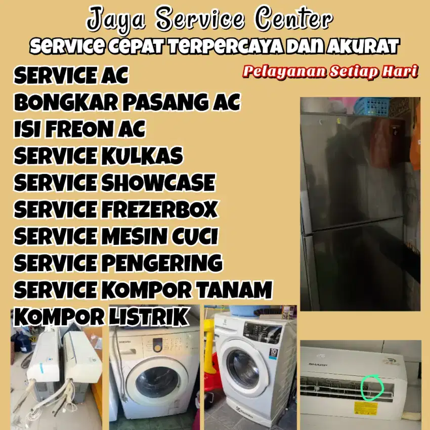 Service AC Kulkas Frezer Servis Mesin Cuci Bongkar Pasang AC Wonokromo