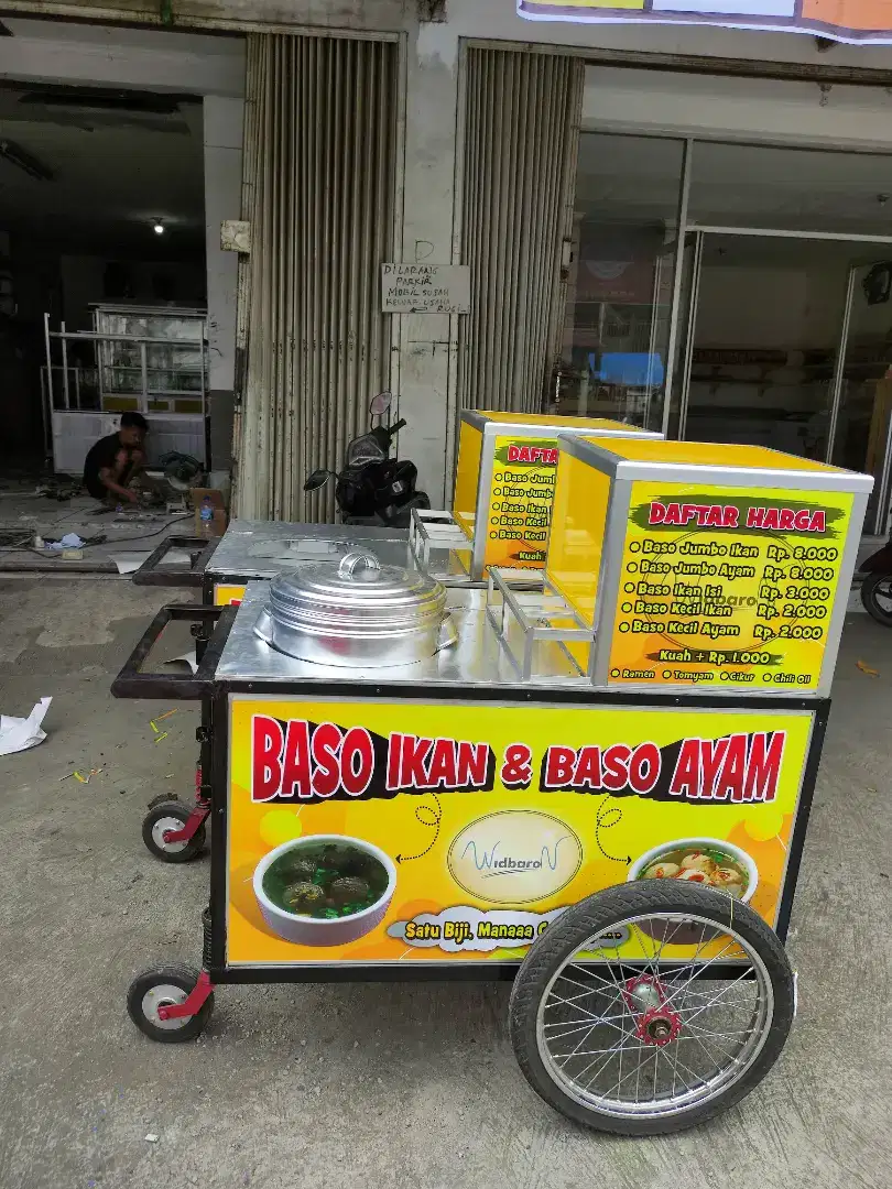 Gerobak pentol bakso ikan cilok kuah