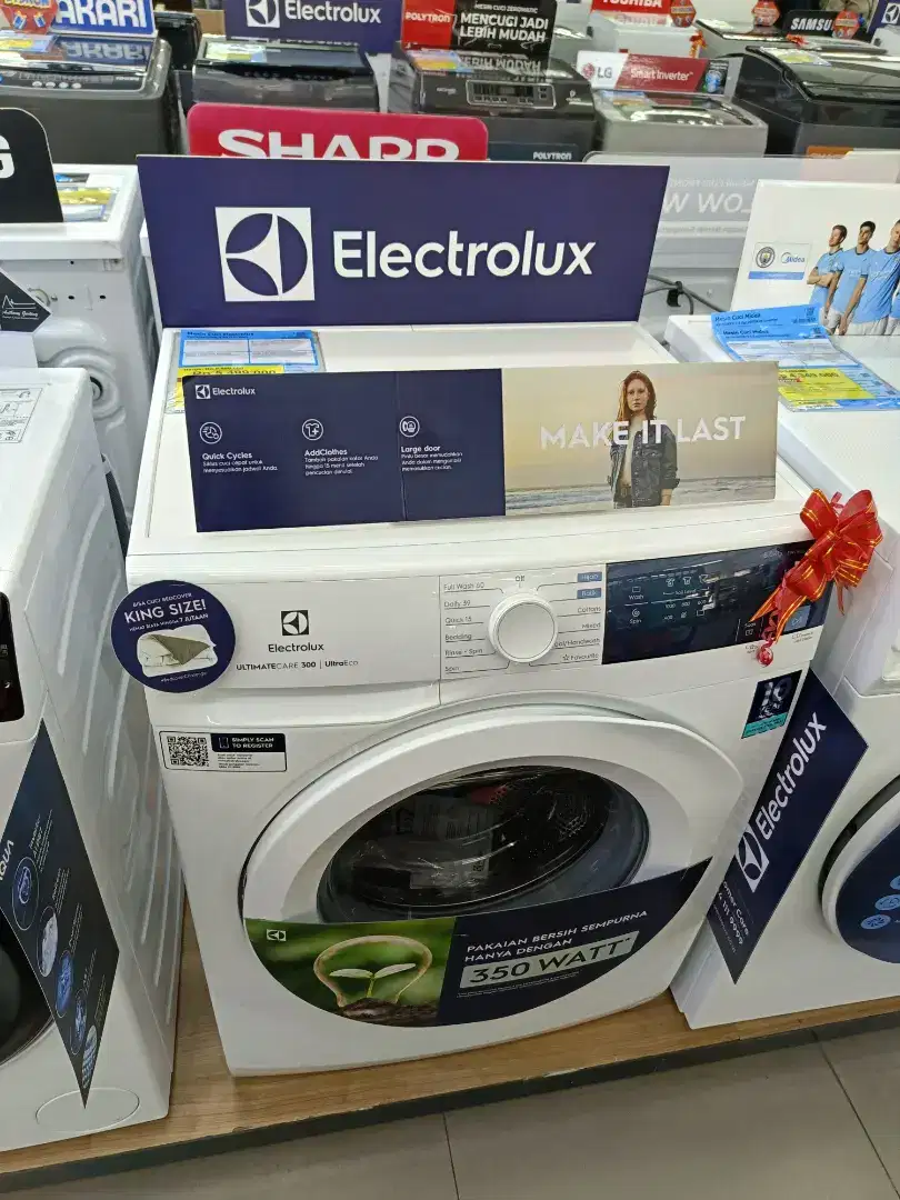 Mesin cuci Electrolux EWF8004E3WB 8kg Promo ccilan Bunga Ringan Free1x