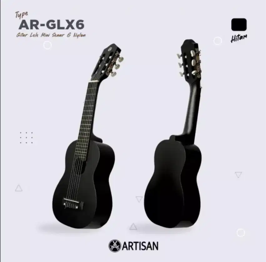 1 set Gitar Lele warna hitam