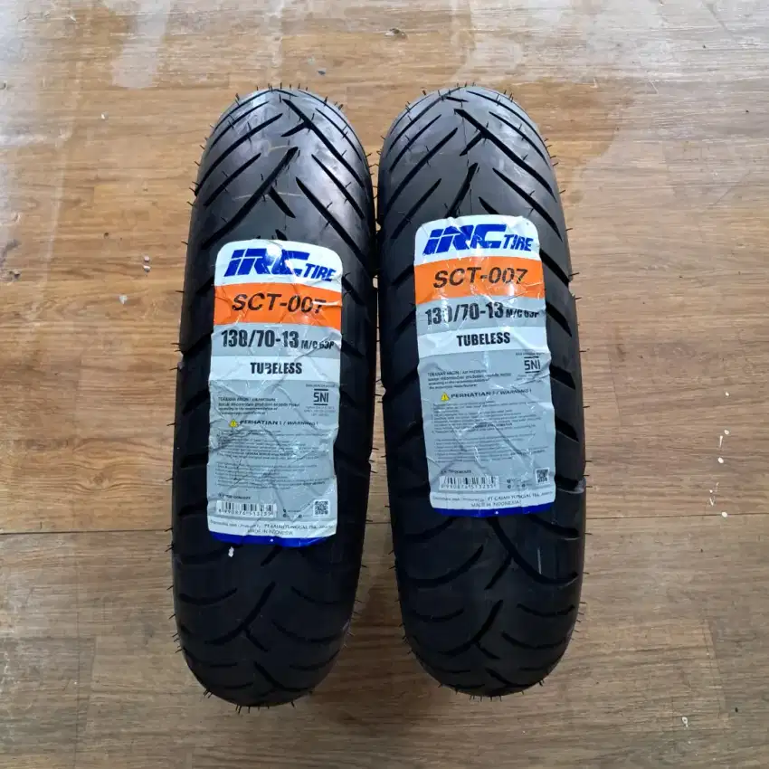 IRC SCT007 TL 130/70 -13 M/C 63P (HARGA PROMO 1PCS BAN BERKUALITAS)