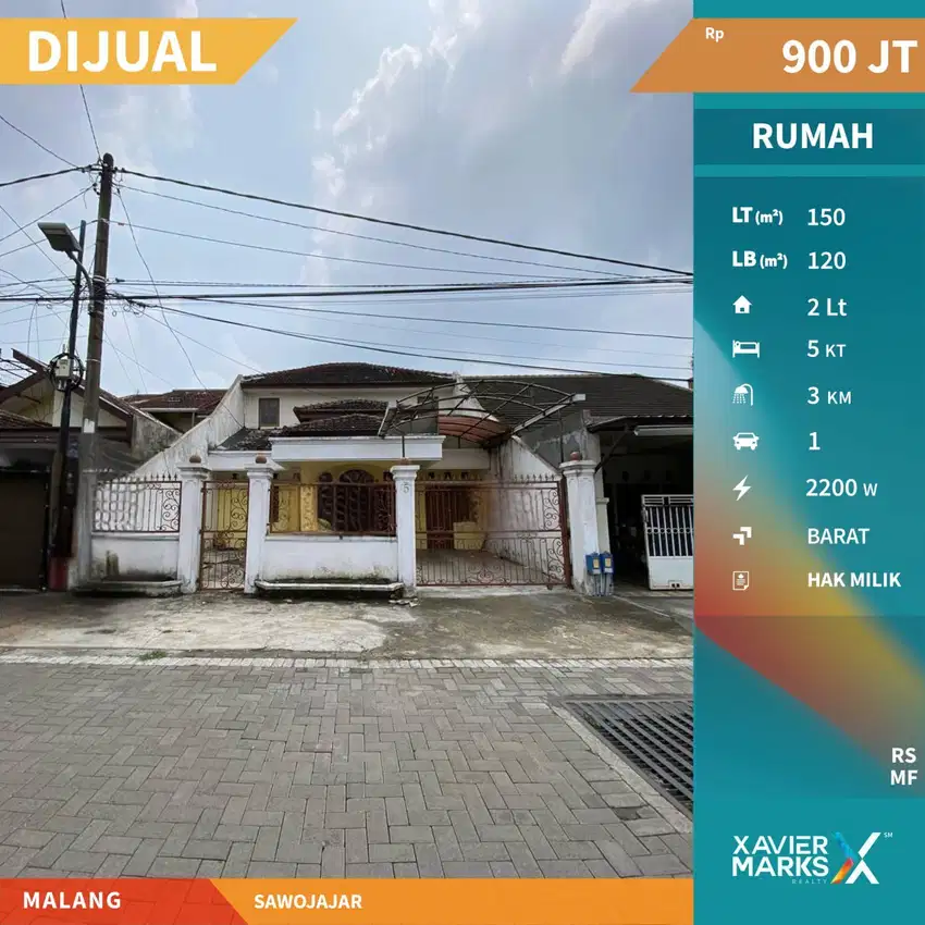 Dijual Rumah Murah Dekat Exit Tol di Sawojajar Malang