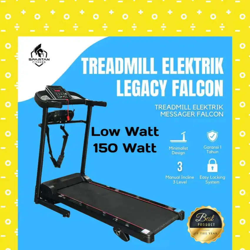 Treadmill elektrik New Falcon alat fitnes GRT-791