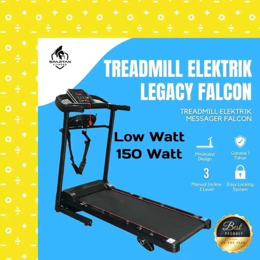 Treadmill elektrik New Falcon alat fitnes GRT-791