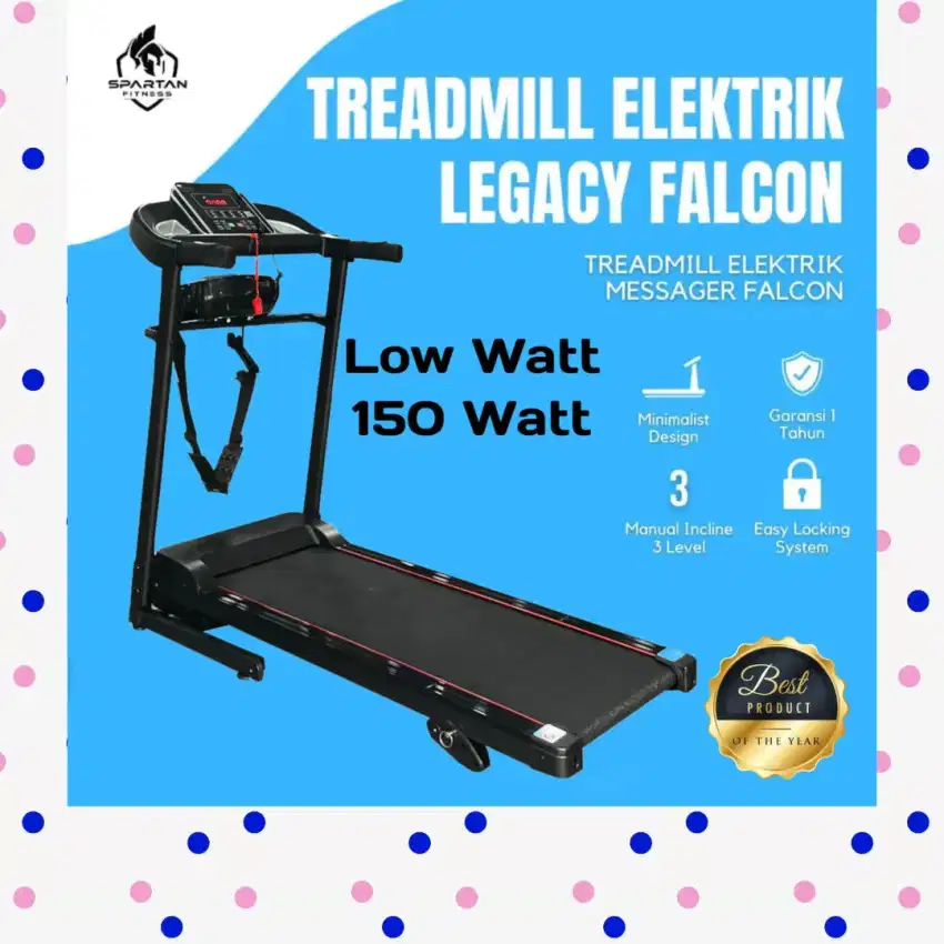 Treadmill elektrik New Falcon alat fitnes GRT-791