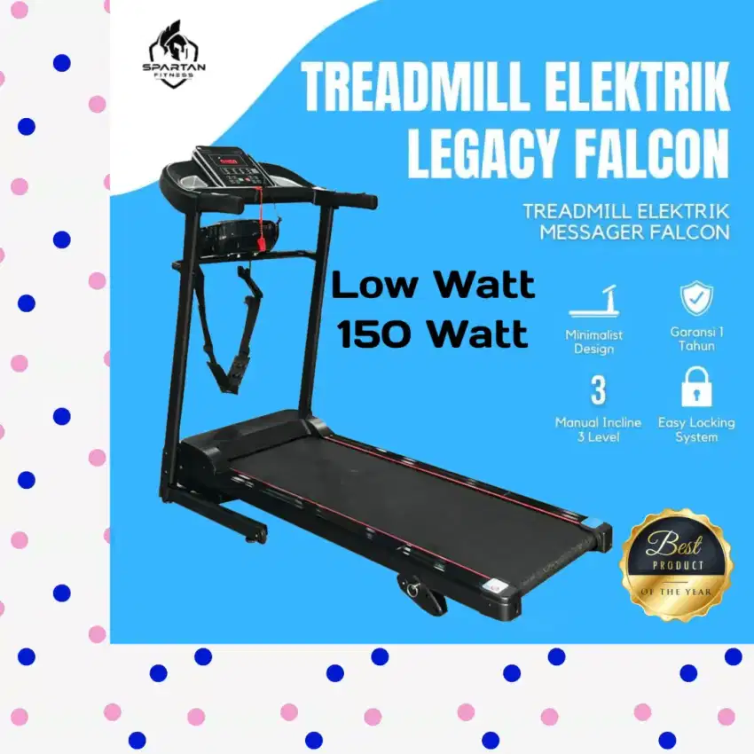 Treadmill elektrik New Falcon alat fitnes GRT-791