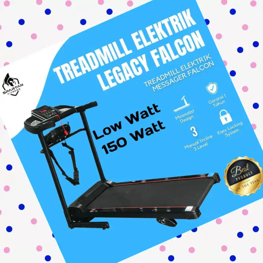 Treadmill elektrik New Falcon alat fitnes GRT-791