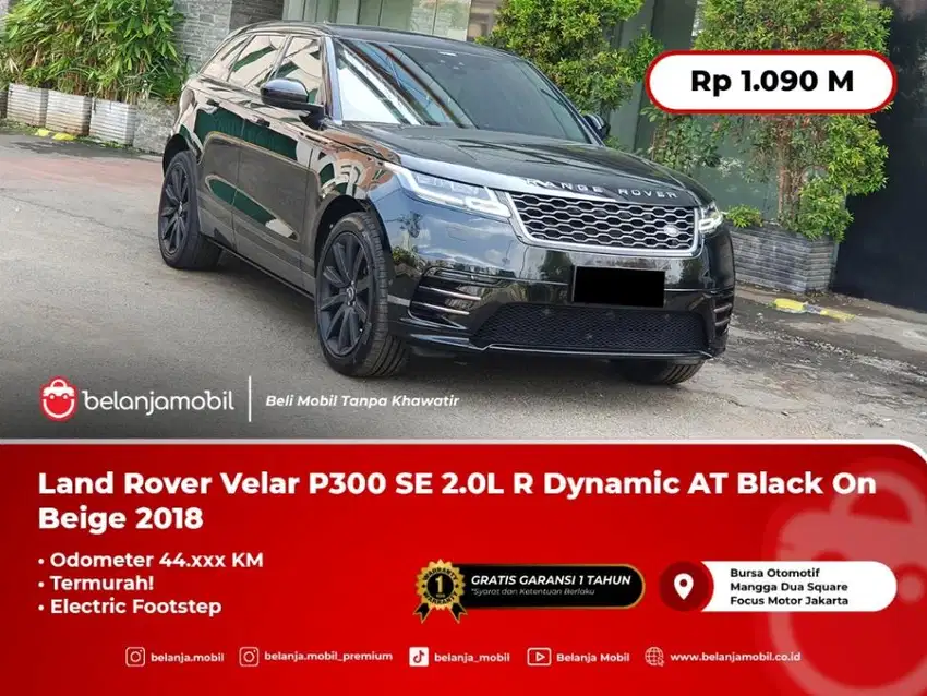 [ LOW KM ] Land Rover Velar P300 SE 2.0L R Dynamic AT Black 2018/2019