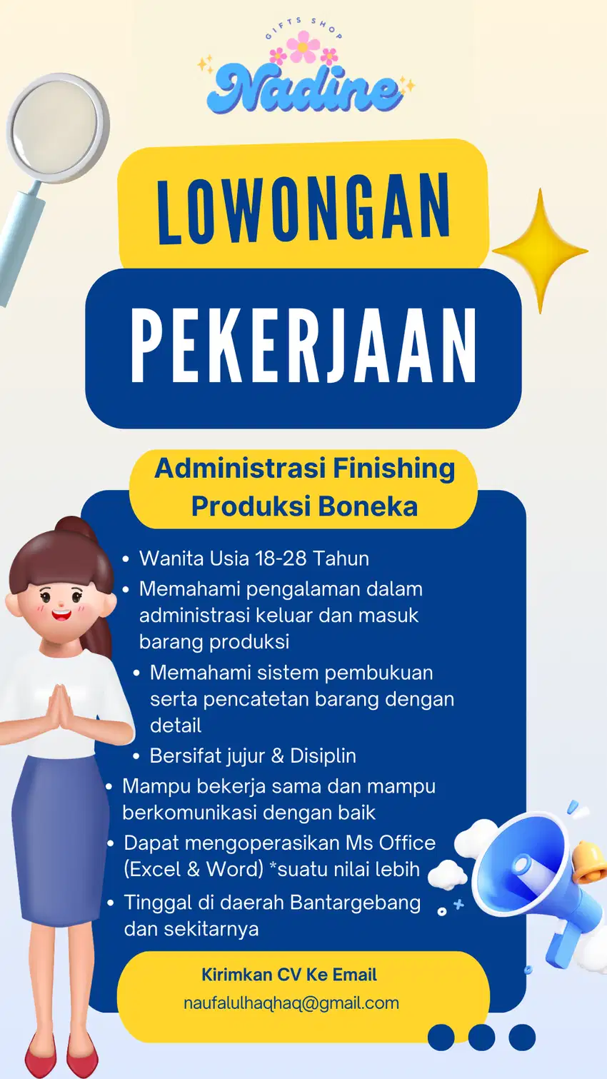 ADMINISTRASI FINISHING PRODUKSI BONEKA