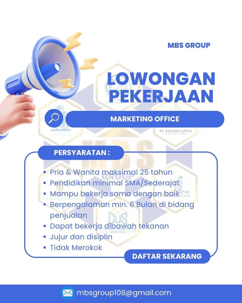 DIBUTUHKAN MARKETING PERUMAHAN