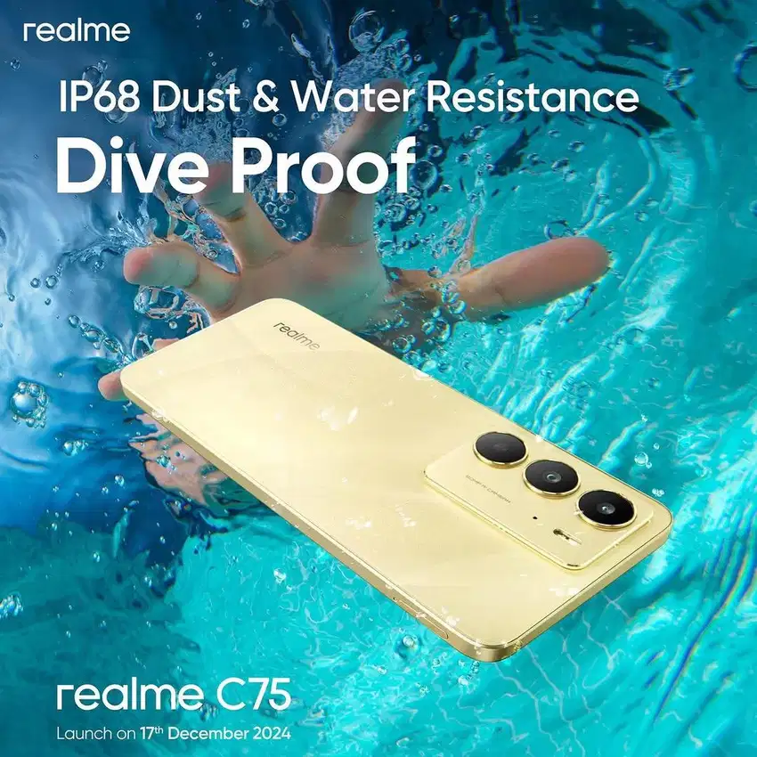 REALME C75 hp anti air hujan gak takut .baterai 6000mah