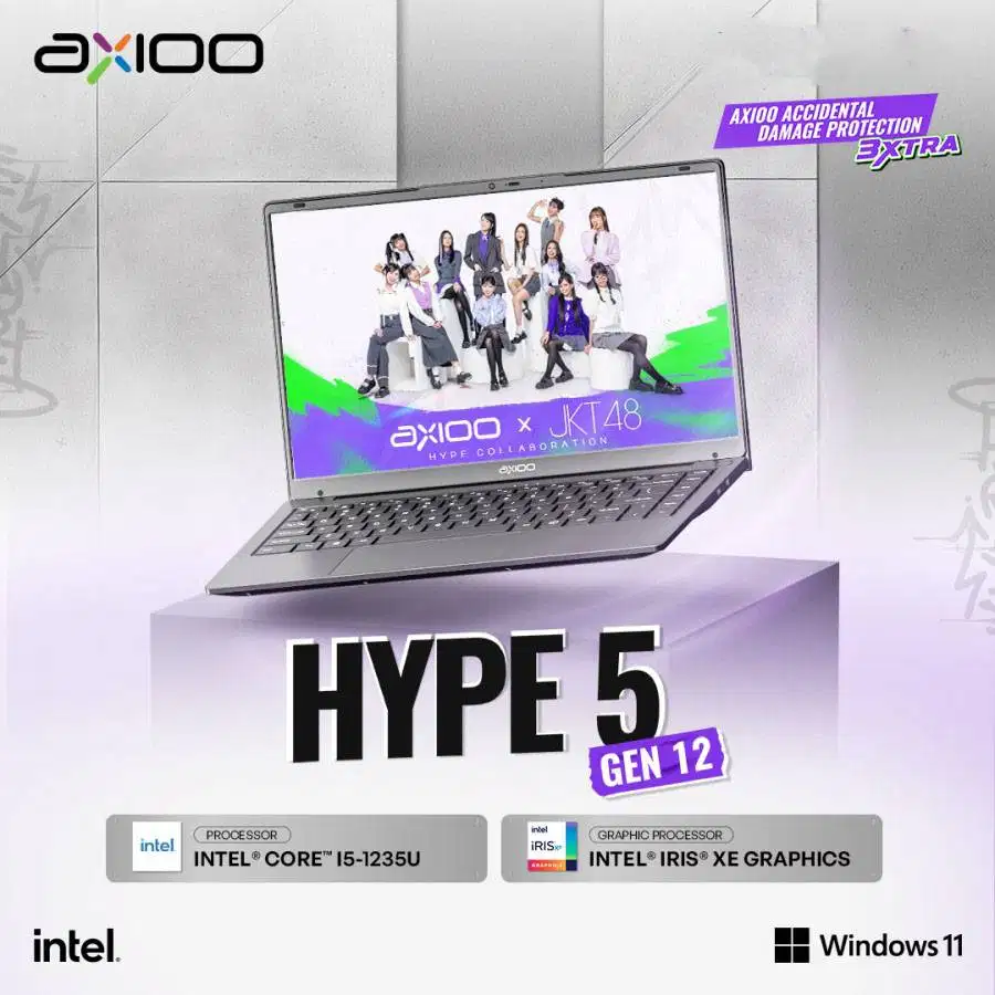 Axioo MyBook Hype 5 G12 Intel Core i5-1235U/8GB/256GB/FHD IPS