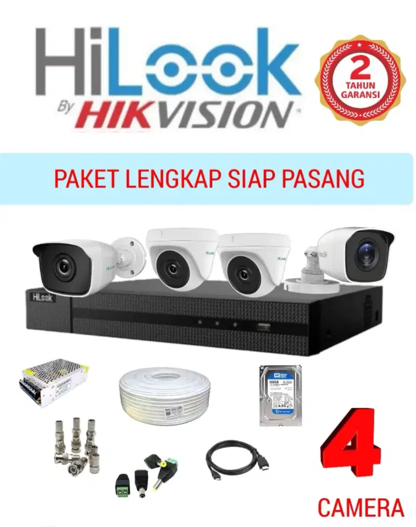 PAKET CAMERA CCTV TERMURAH ( BISA ONLINE DI HP)