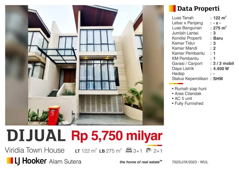 Viridia town house daerah kota jakarta selatan Cilandak