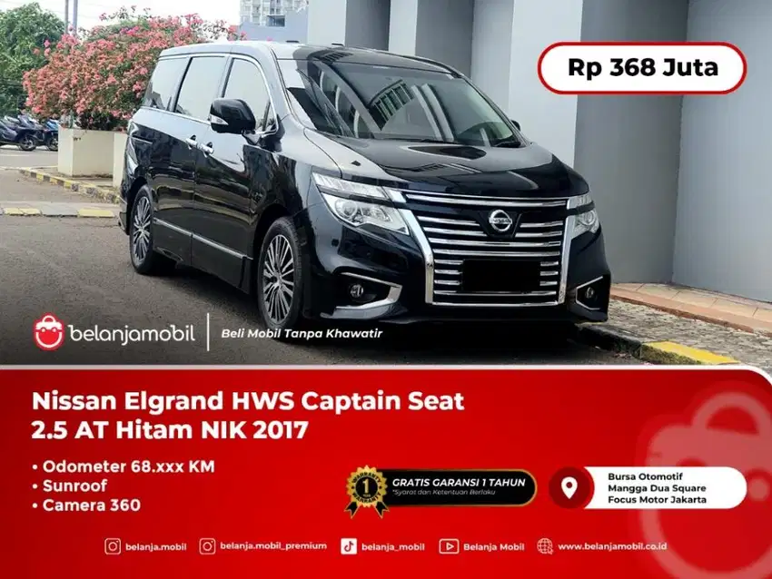 [ CAPTAIN SEAT ] Nissan Elgrand HWS Sunroof 2.5 AT Hitam 2017/2018