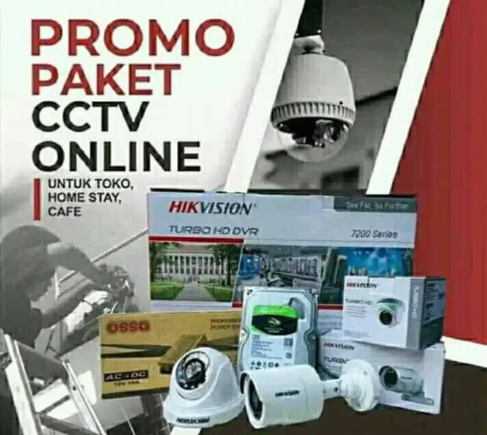 Harga diskon paket CCTV, terlengkap bergaransi kualitas full hd