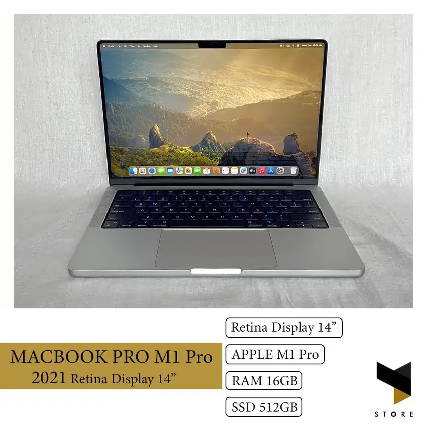 Macbook Pro M1 Pro 14 2021 16gb 512gb Mulus Apple Care+ ON