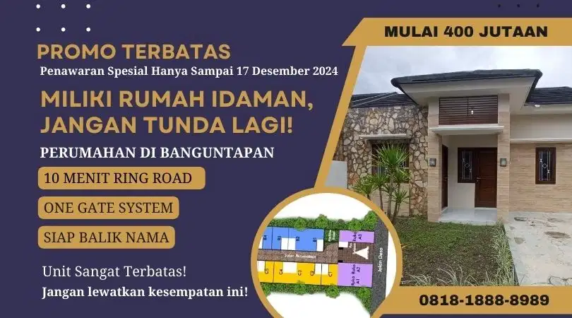 RUMAH MURAH JOGJA, POTORONO,BANGUNTAPAN,BANTUL DKT JOGJA KOTA,KOTAGEDE