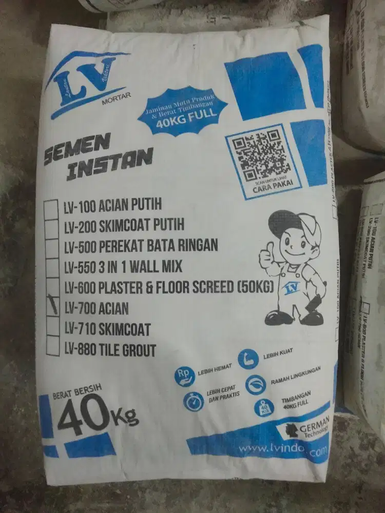 SEMEN ACIAN LV MORTAR LV-700 (SEMEN INSTANT/ MORTAR KHUSUS ACIAN)