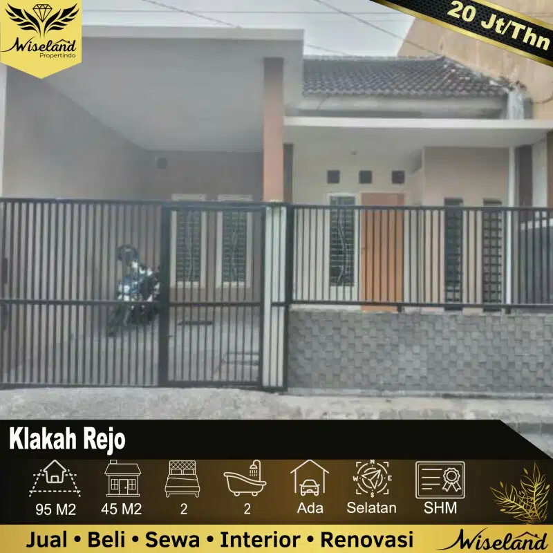 Disewakan Rumah Klakah Rejo Surabaya