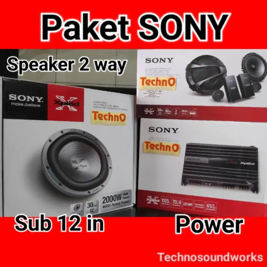 Sony brand Internasional fullset paket + includes pasang sound