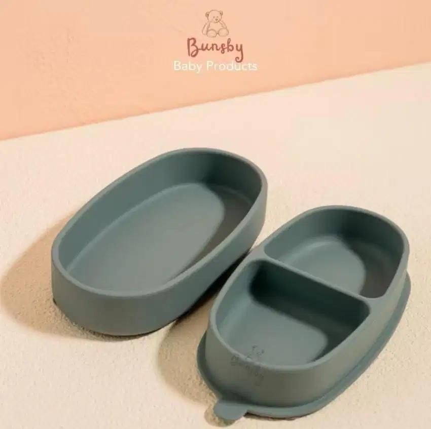 Bunsby - 2 in 1 Suction plate & Sendok Garpu |piring & alat makan bayi