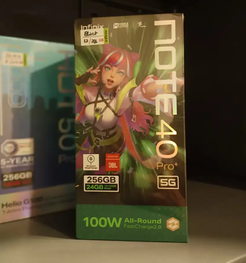 INFINIX NOTE 40 PRO+ 5G 12/256 NEW GARANSI RESMI CHARGING NGEBUT 100W