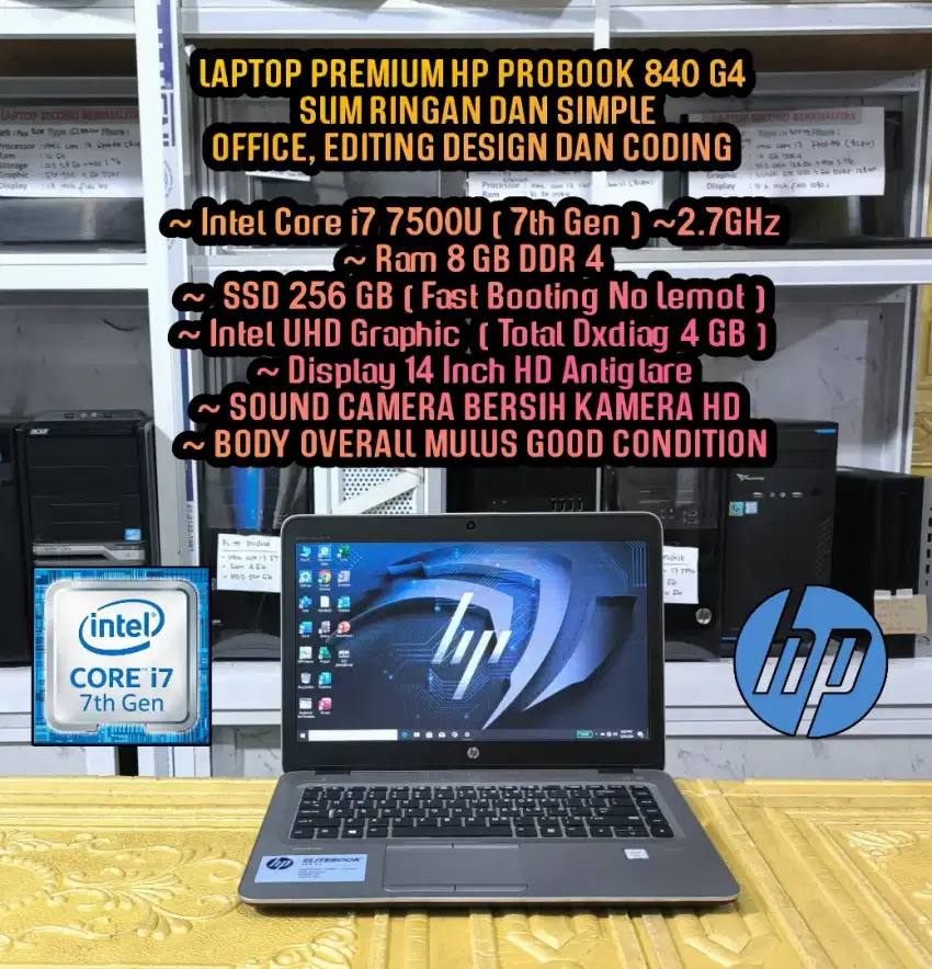 Laptop HP Intel Core i7 7500U Mulus
Laptop Design Laptop Editing