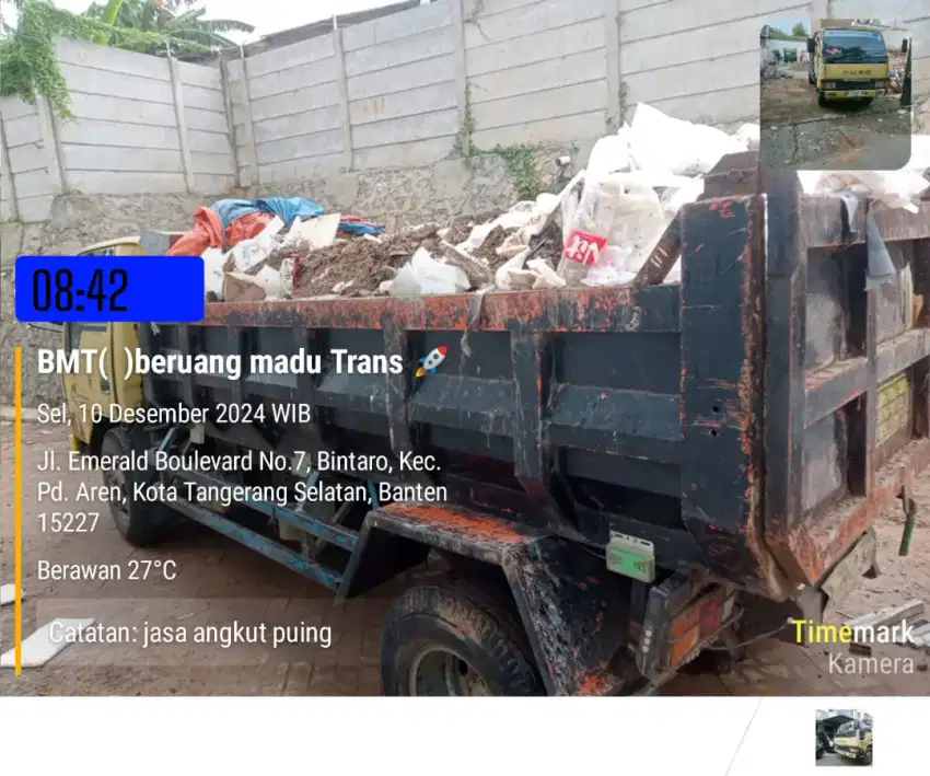 Jasa buang puing dan sampah