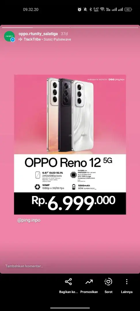 New OPPO Reno 12 5g ram 24gb