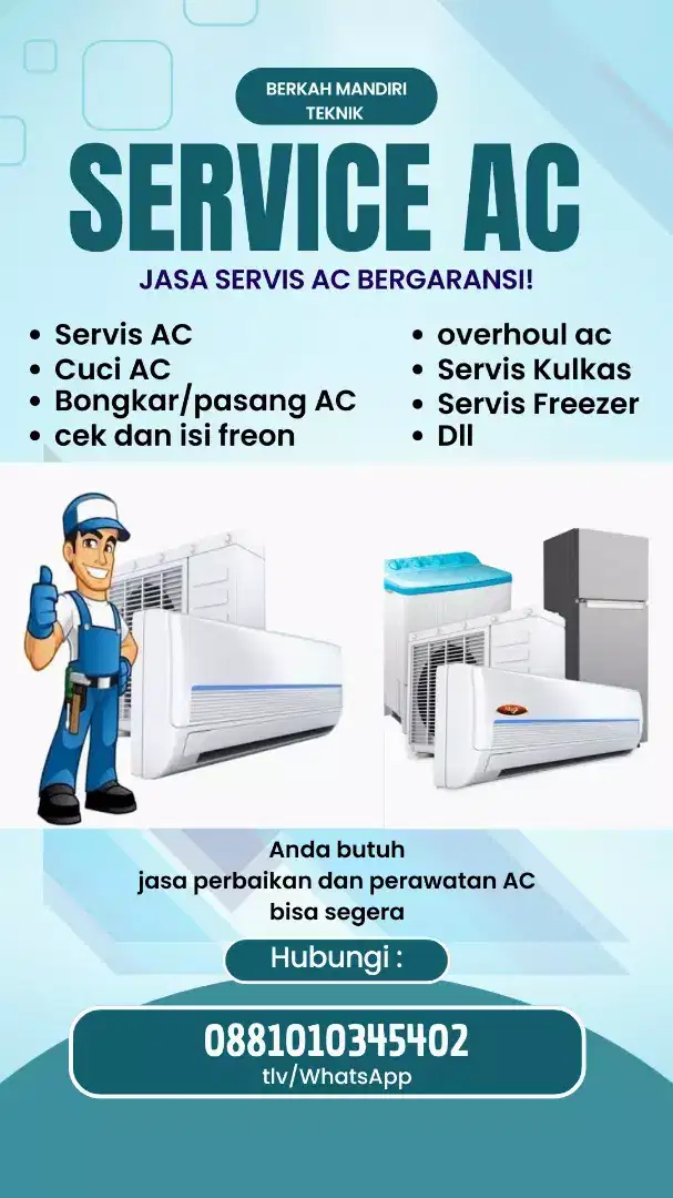 Jasa service AC,kulkas dan mesin cuci