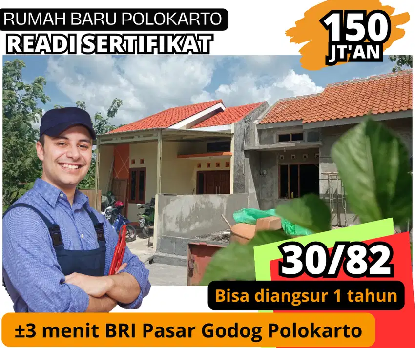 Dijual Rumahbagus geneng ±3 menit Pasar Godog Polokarto Sukoharjo