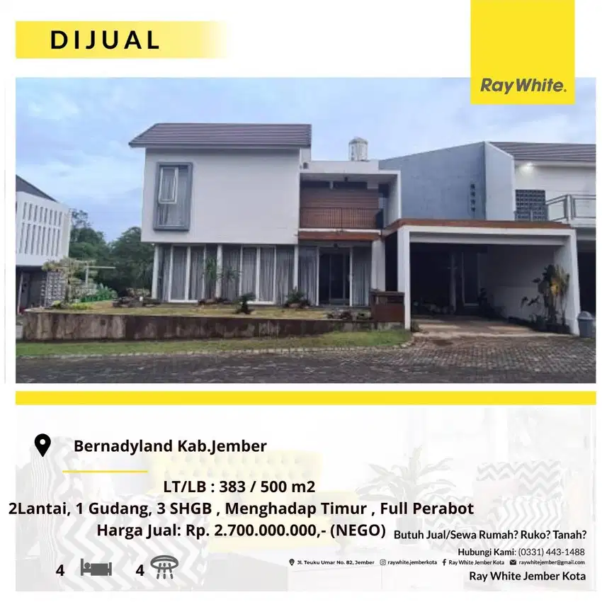 DIJUAL RUMAH DAERAH KOTA JEMBER