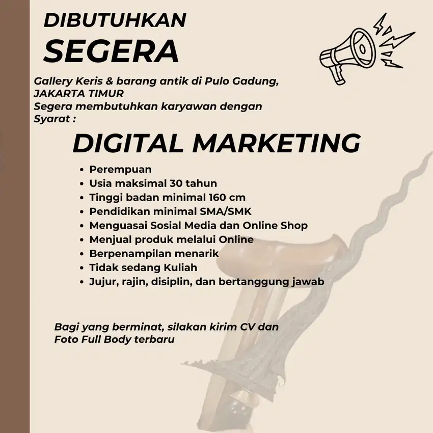 Lowongan kerja Digital Marketing