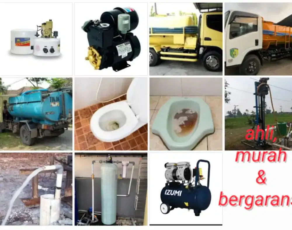 Wc tumpat sedot tinjak, pompa air,sumur bor,filter air dll. Medan