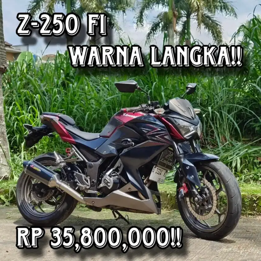 KAWASAKI Z-250 MARUN 2016 LOW KM, MULUS‼️