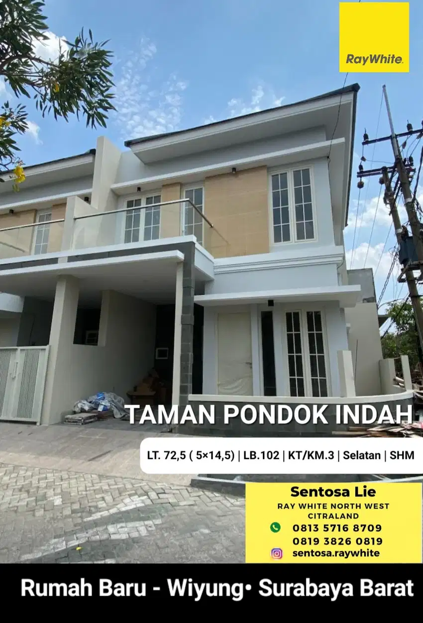 Rumah Taman Pondok Indah Wiyung Sby dekat Royal Residence, Citraland