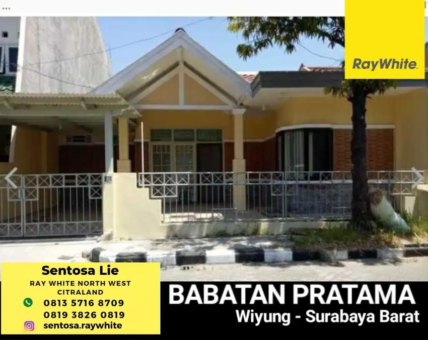 MURAH Rp.11jt-an/m2 Rumah Babatan Pratama Wiyung Surabaya dekat PTC