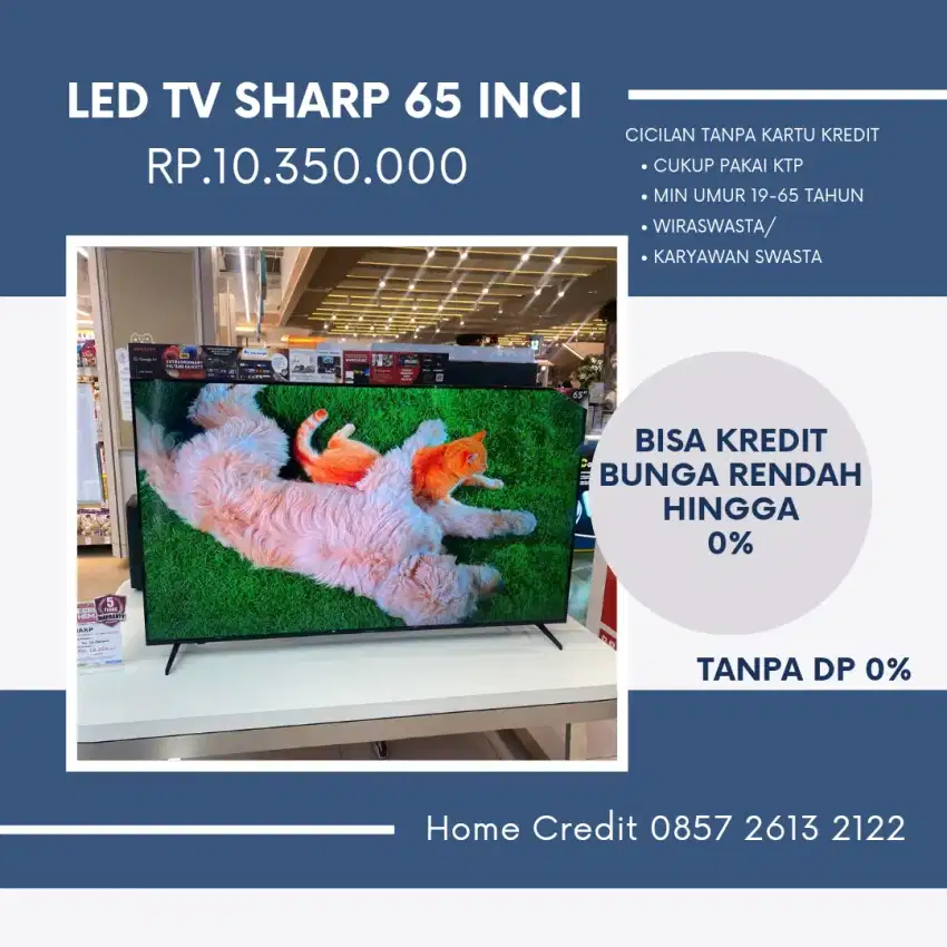 LED TV SHARP 65INCI BISA KREDIT