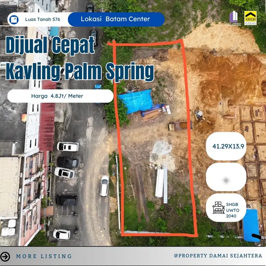 DIJUAL KAVLING PALM SPRING BATAM CENTER