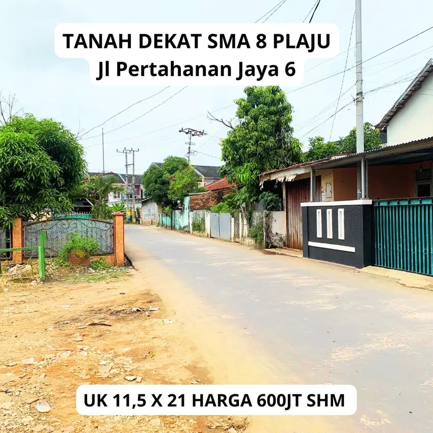 Tanah plaju kaplingan dekat Kampus UMP Palembang