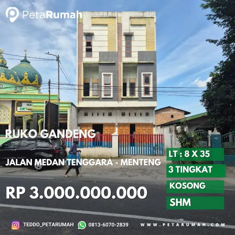 ruko gandeng usaha jalan medan tenggara menteng - panglima denai