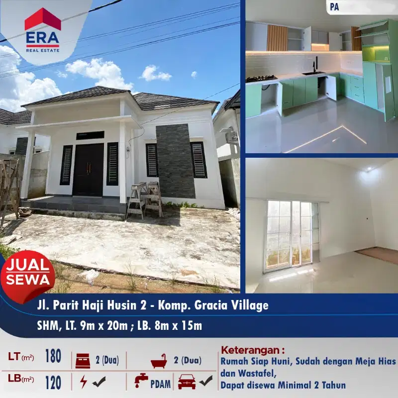 Dijual 1 unit rumah siap pakai type 120 - Paris 2, Pontianak