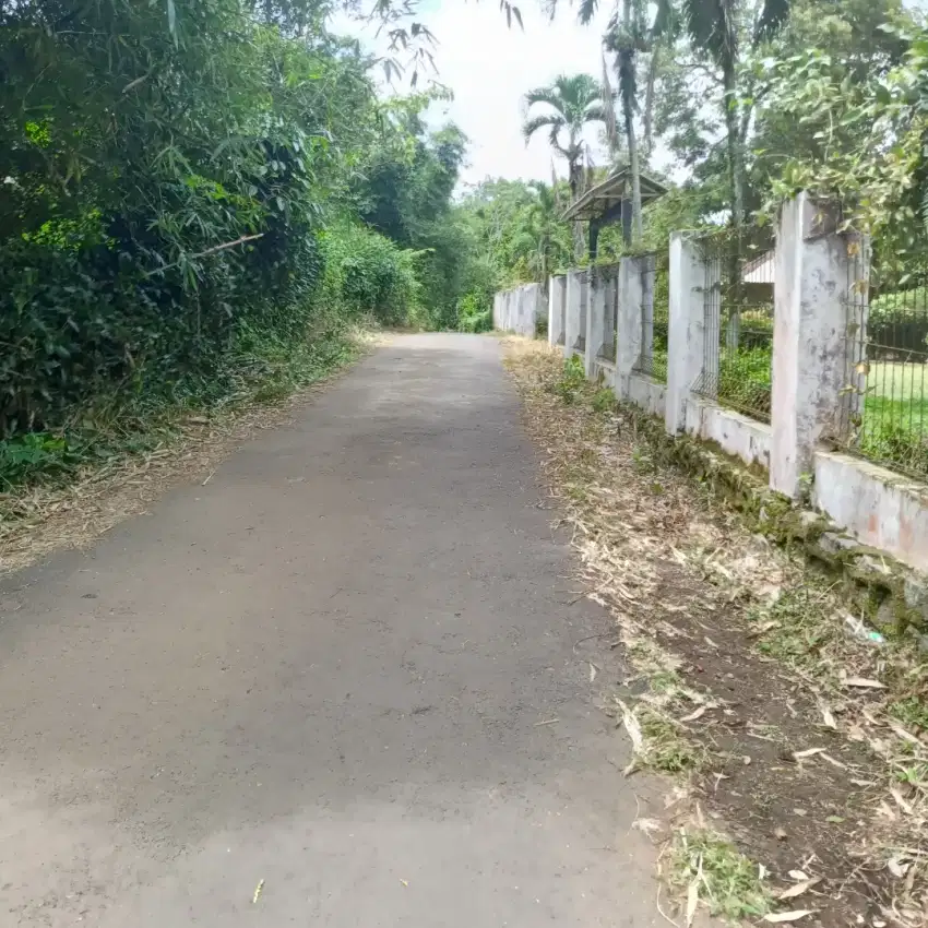 Tanah datar di atas lepel jalan