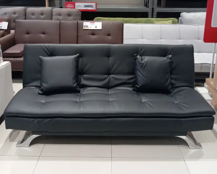 Dijual sofabed kulit free 2 pcs bantal sofa