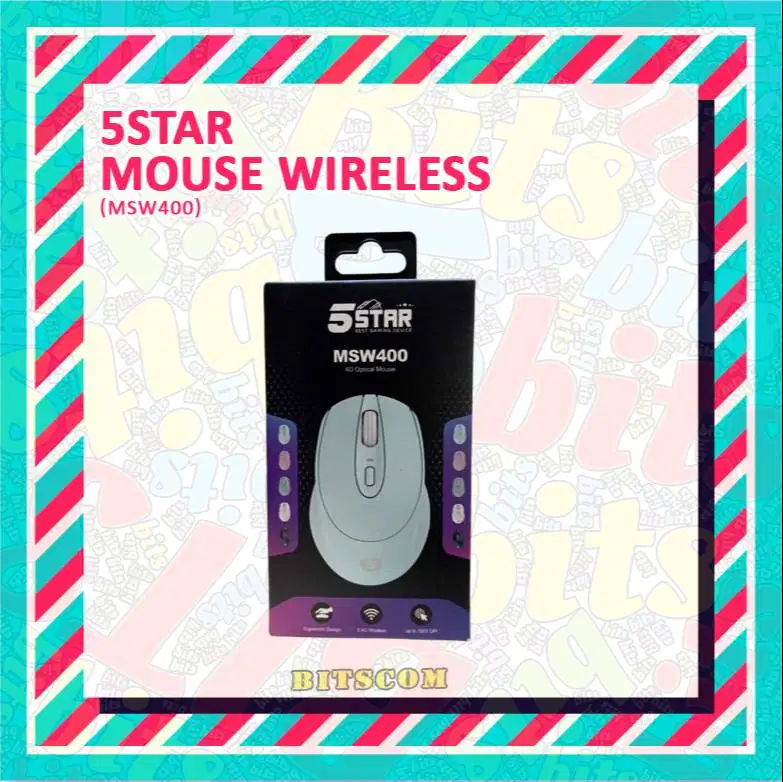 Mouse Wireless 5Star MSW400 - Blue