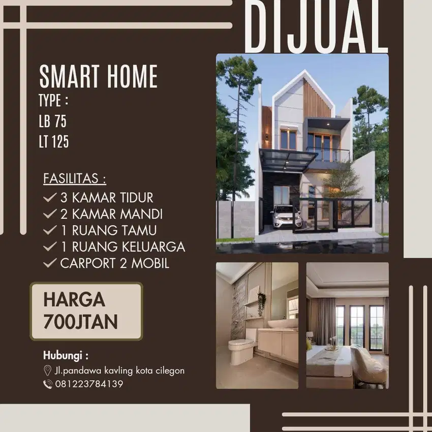 hunian modern scandinavian design diciwedus pusat kota cilegon