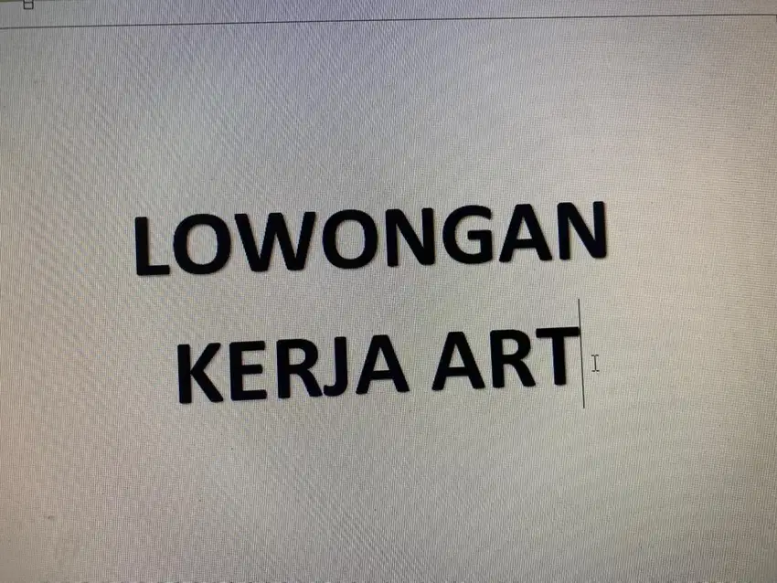 Lowongan kerja art PP