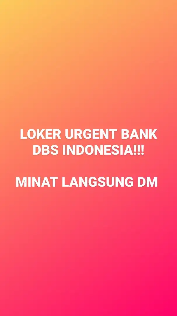 Lowongan pekerjaan bank DBS Indonesia